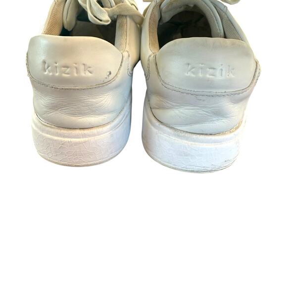 Kizik Women's Wide Hands Free Vegas 2 White Leather Lace Up Sneaker - 8.5 Wide - Picture 6 of 10
